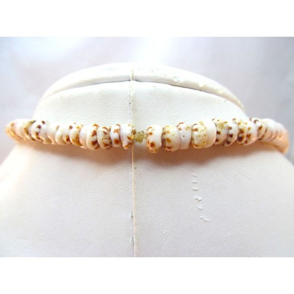 Southwestern Turquoise Nugget Brass Shell Pendant Necklace - Picture 6 of 16